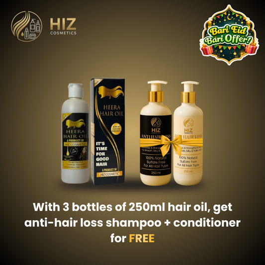 buy 3 oil get shampoo & conditioner free